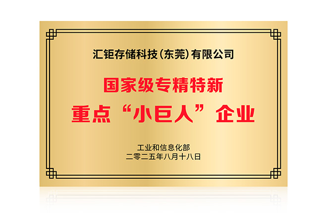 2025 National Key "Little Giant" Enterprises with Specialized, Refined, Unique and New Features